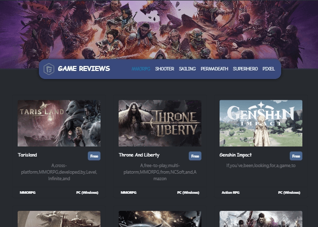 Online Games site thumbnail